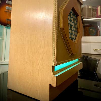 Rotary Connection 1x15 mcm guitar speaker semi open cab. Lights Up! Vintage CTS 8 ohm speaker. Real Hardwood. 2026 - Blonde/wood image 17
