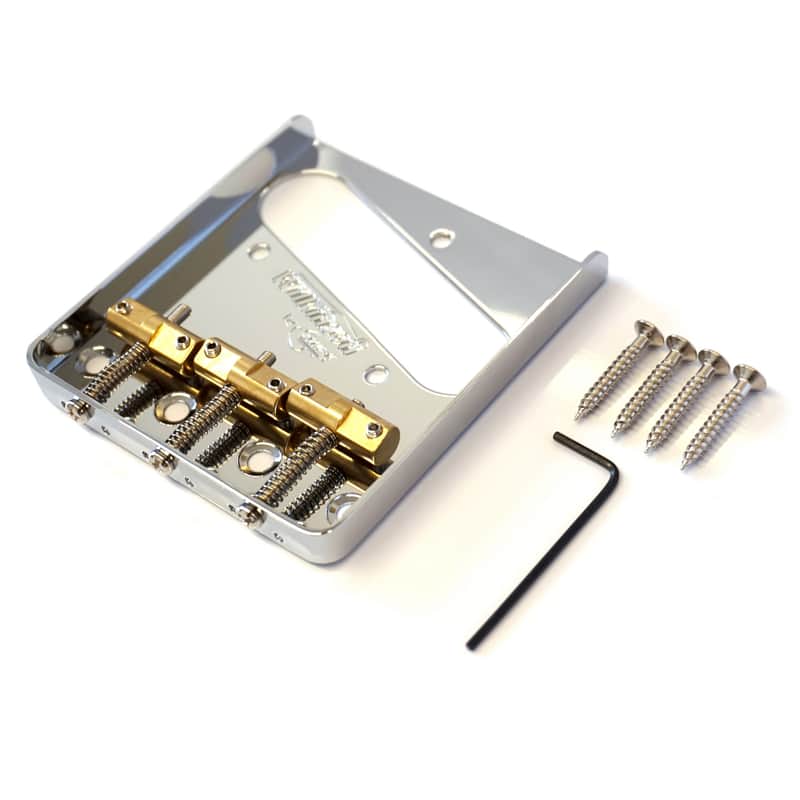 Wilkinson Telecaster Tele Ashtray Bridge WTB - Compensated Brass Saddles image 1
