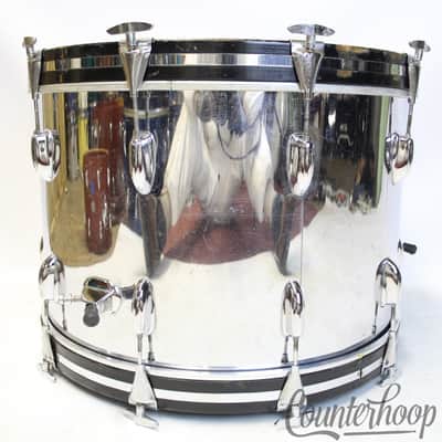 Slingerland 22x14"Sound King Bass Drum 3Ply Chrome Over Wood USA COW Vintage 70s image 6