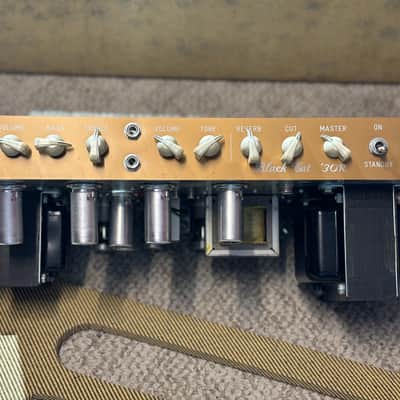 BadCat Blackcat R30 2000-2001 (Sampson Era) - Tweed with Gold Faceplate and Gold Grill Cloth image 13