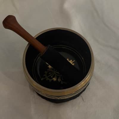 Meinl SB-OR-400 Sonic Energy Ornamental Singing Bowl with Mallet 2010s - Black image 3