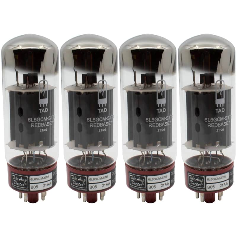 6L6GCM-STR, Redbase, Tube Amp Doctor, Matched Vacuum Tube, Matched Quad image 1
