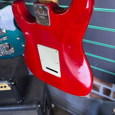 Fender American Deluxe Fat Stratocaster HSS Crimson Red Transparent 2001 image 13