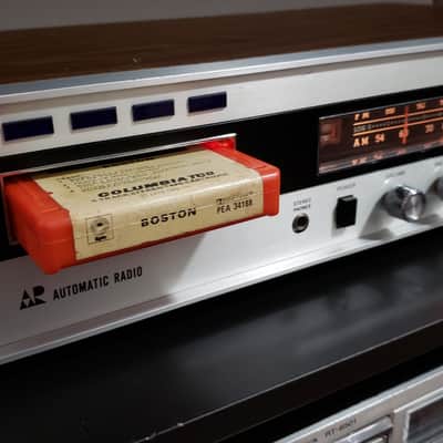 Automatic Radio HMX-4000 AM/FM Receiver with 8 Track 1970 Brushed Aluminum and Wood image 9