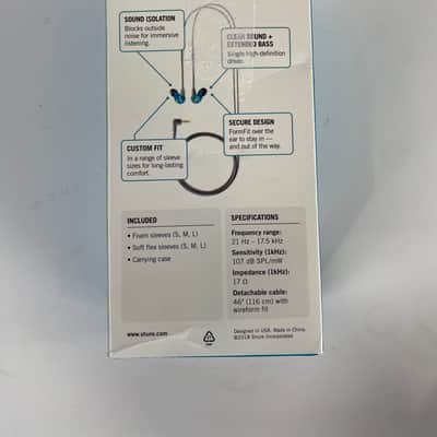 Shure SE215 Single Driver In-Ear Monitors, Special Edition Blue image 2