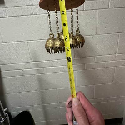 Dobani ELPB 5-Piece Elephant Bells on Holder, Solid Brass, Graduated from 1.5"-3" image 11