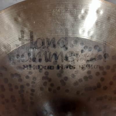 Sabian 14" HH Hand Hammered Duo Hi-Hat Cymbals (Pair) 2002 - 2003 - Natural image 6