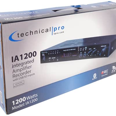 Technical Pro IA1200 Pro Integrated Amplifier USB/SD/AUX/RCA + (2) Microphones image 12