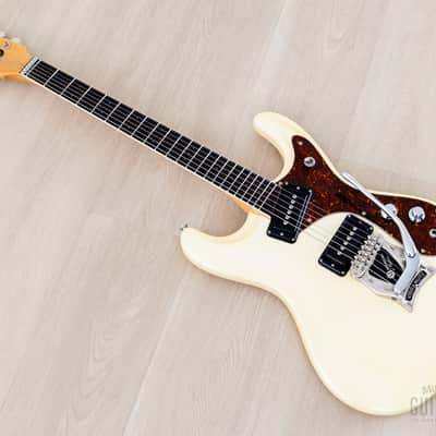 2000s Mosrite Super Custom ‘65 Ventures Model Pearl White, Near-Mint w/ Vibramute, Japan Kurokumo image 12