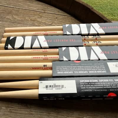 Vic Firth 5B American Classics Wood Tip Drum Sticks Bundle (5 Pairs) image 4