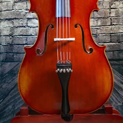 Professional song maestro 5 Strings Cello 4/4, Stradivarius Model. Good Sound , Beautiful Cello image 3