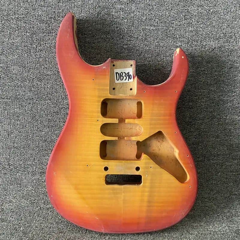 HSH Tiger Maple Top Cherry Burst Guitar Basswood Body image 1