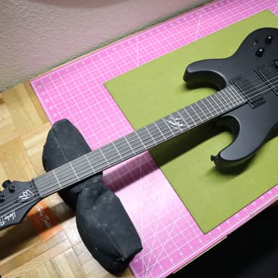Harley Benton HWY-25BKS Progressive 2022 Black Matte Free FretWerx Setup and Fret Polish USA Stock image 8