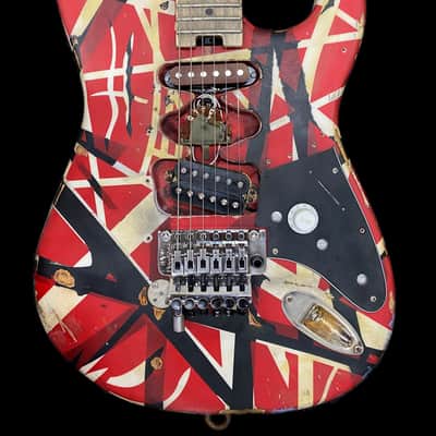 EVH Striped Series Guitar with the Frankenstrat mod Frankenstien like EVH 2018-2019 Black & Red, Whi image 1