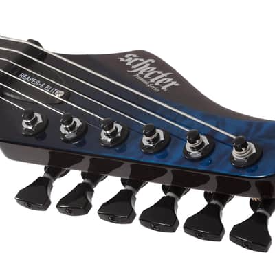 Schecter Reaper-6 Elite Deep Ocean Blue image 13