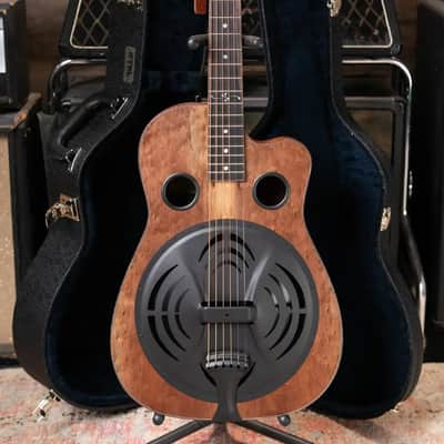 Beard Custom Shop Legacy E Round Neck Acoustic Guitar - Natural Curly Walnut with Hardshell Case image 22