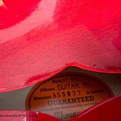 Gibson Custom Shop Murphy Lab Back To The Future '55 ES-345 "Reissue" Light Aged 2025 - Cherry Red image 5