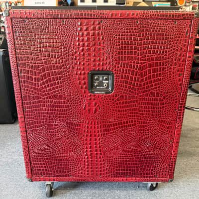 Mesa Boogie 4x12 4FB Oversized Recto Cabinet- Custom Red Crocodile Tolex 2007 - w/cover + casters image 10