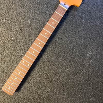 Guitar Neck Roasted Maple, 24 Inch Scale (short scale) Rosewood Fretboard image 2