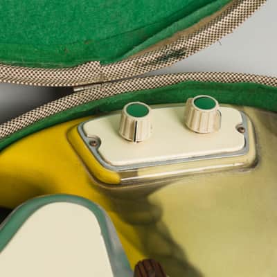 Wandre Rock Oval Solid Body Electric Guitar (1962), tweed hard shell case. image 13