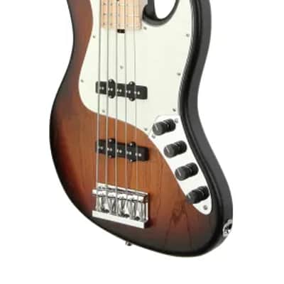 Sadowsky MetroLine 21-Fret Vintage J/J Bass-Swamp Ash Body-5 String-Almond Sunburst Transparent Satin image 4