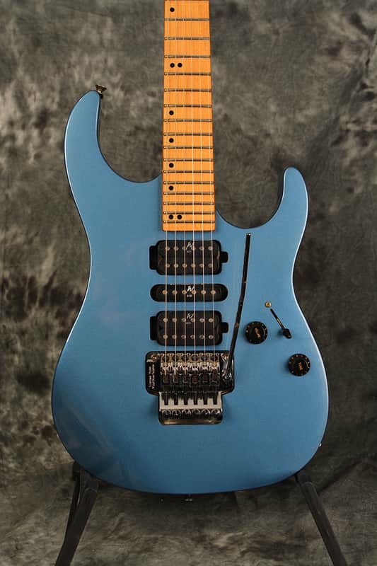 Washburn MG-340 1990s Lake Placid Blue HSH Floyd Super Strat Designed by Grover Jackson w Hard Case image 1
