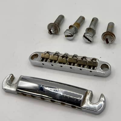 Ibanez LP Bridge Made In Japan MIJ W/ Matching TP ABR Style 1970s - Chrome image 3