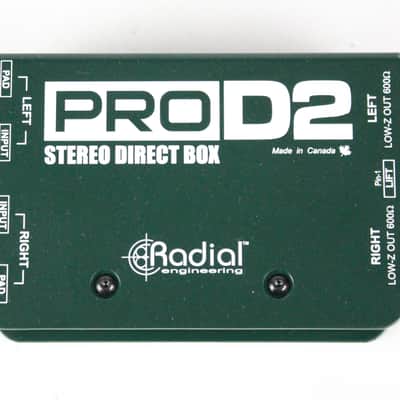 Radial ProD2 Passive Stereo Direct Box DI Pro Audio Interface image 1