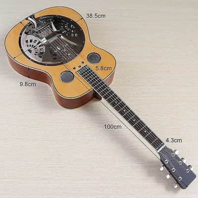 Electric Acoustic Resonator Guitar, Laminated Spruce Top Body, Mahogany Neck image 7