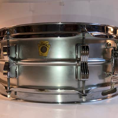 Ludwig No. 404 Acrolite 5x14" 8-Lug Aluminum Snare Drum with Keystone Badge 1960’s - Matte Aluminum Snare Drum image 7