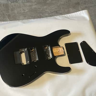 2000's India Jackson JS30 JS Series Dinky Black Guitar Body Floyd Ready