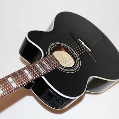 Takamine EG523SCB Black Jumbo Acoustic-Electric Guitar image 4