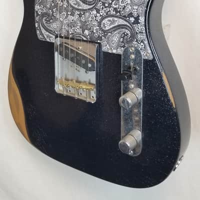 Mint Fender Brad Paisley Esquire Electric Guitar, Maple Fingerboard, Black Sparkle, w/Gig Bag image 2