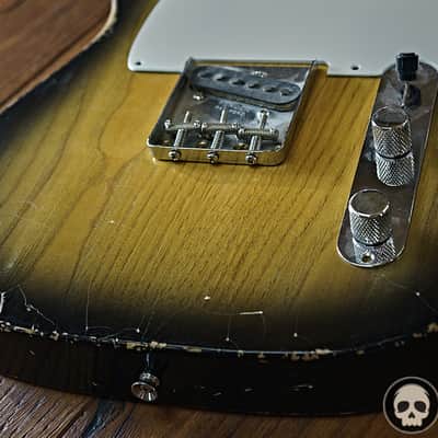 Telecaster Body 2Tone Sunburst Soft Relic - USA Ash - 50's Style Aged Nitro image 2