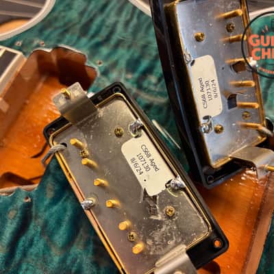 2024 Gibson Custom M2M ’68 Les Paul Custom Nordic Blue 5A Quilt Top TV White COA image 17