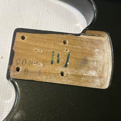 1990's Japan Jackson Professional Concert V 5 String Forest Green Metallic P & J Black Bass Guitar Body image 11