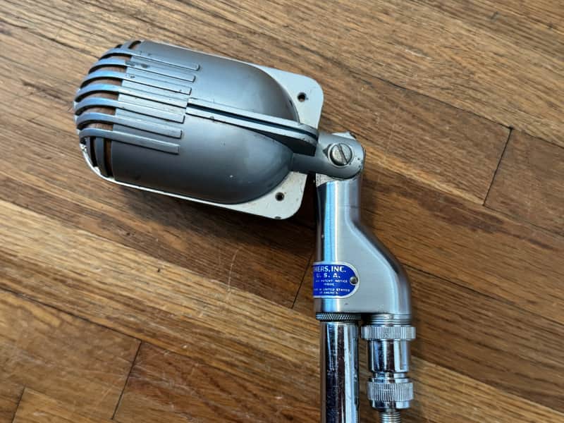 Vintage Shure 708A Dynamic Microphone + Cable Stratoliner "Zeppelin Mic” Working, Sounds Great! image 1