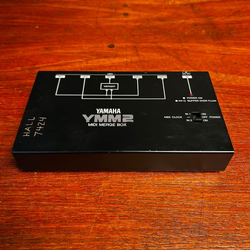 Yamaha YMM2 Midi Merge Box w/ AC Adapter - Rare 80's Vintage - F176 image 1