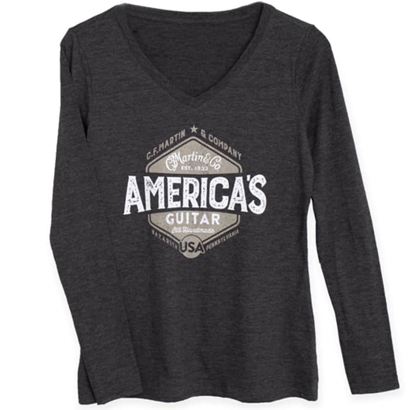 Martin Guitars Womens Americas Long Sleeve Pocket Tee Shirt - 4XL image 1