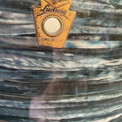 Ludwig Deluxe Club Date Drums 1963 - Blue Oyster Pearl image 3