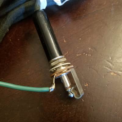 Webster Chicago RARE plastic handle variant MM35 Vintage Crystal Harp Mic 1950s MM-35 grey plastic cloth cord image 5