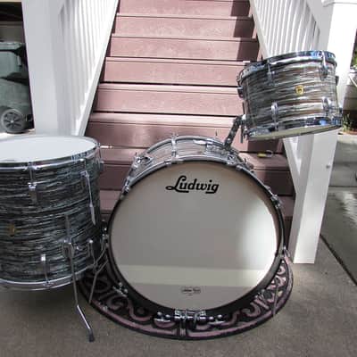 Ludwig PRE-SERIAL BLUE OYSTER PEARL 1963 SET image 2