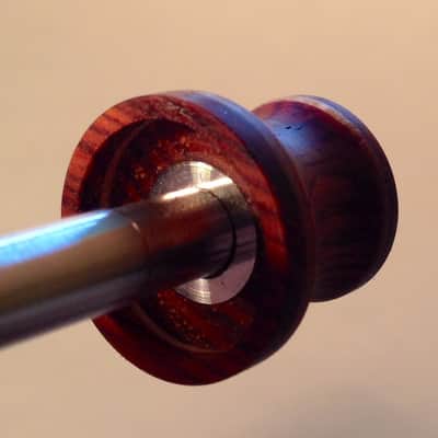 Handmade custom wood knob Cocobolo w/maple accent by D Huff Guitars image 2