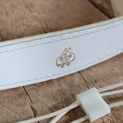Ace White Leather Classical guitar strap 1960s 1970s image 2