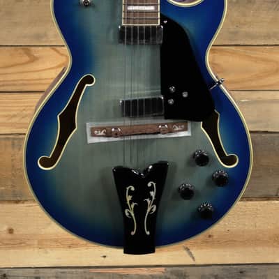 Ibanez George Benson GB10EM Hollow Body Electric Guitar Jet Blue Burst image 2