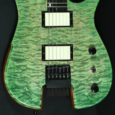 Hufschmid Atys Headless Quilted Maple Green Electric Guitar w/ Gig Bag image 1
