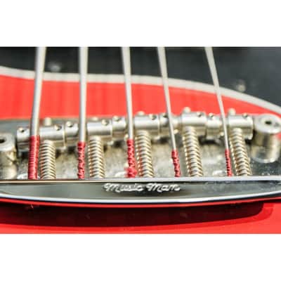 1988 Ernie Ball Music Man Stingray 5 fire engine red image 7
