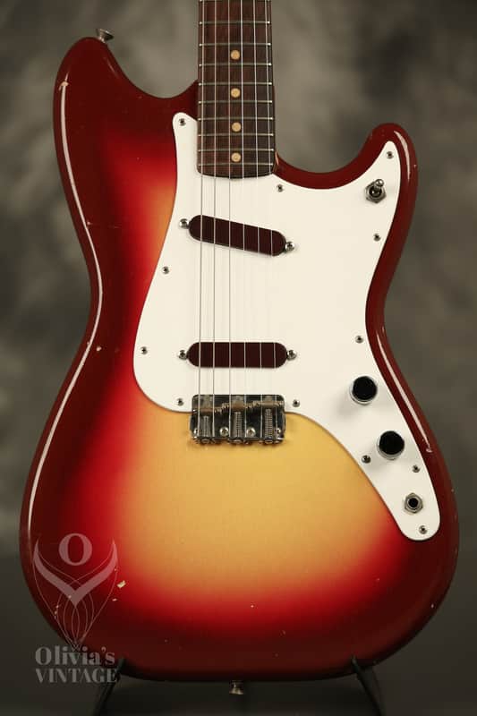 original 1962 Fender Duo-Sonic SLAB BOARD Shaded Sunburst/Maroonburst HANG TAG! image 1