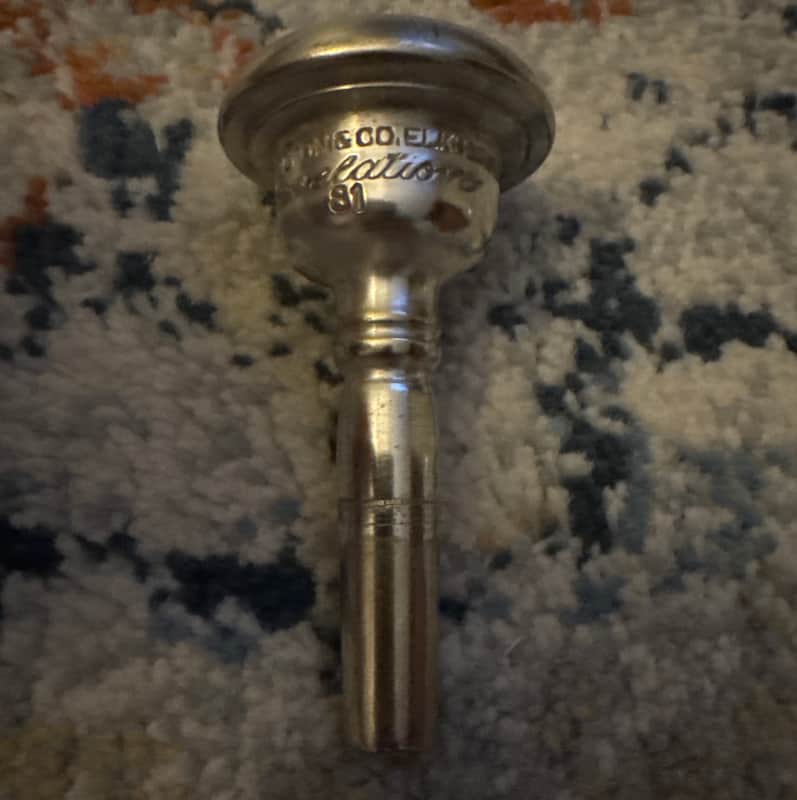 Holton Revelation 81 Bb Trombone mouthpiece (Silver plated) (very rare) image 1
