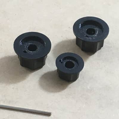 Vintage Reissue Fender Cosmo USA Relic Black Jazz Bass Knobs For 1/4 Pots Guitar image 7